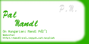 pal mandl business card